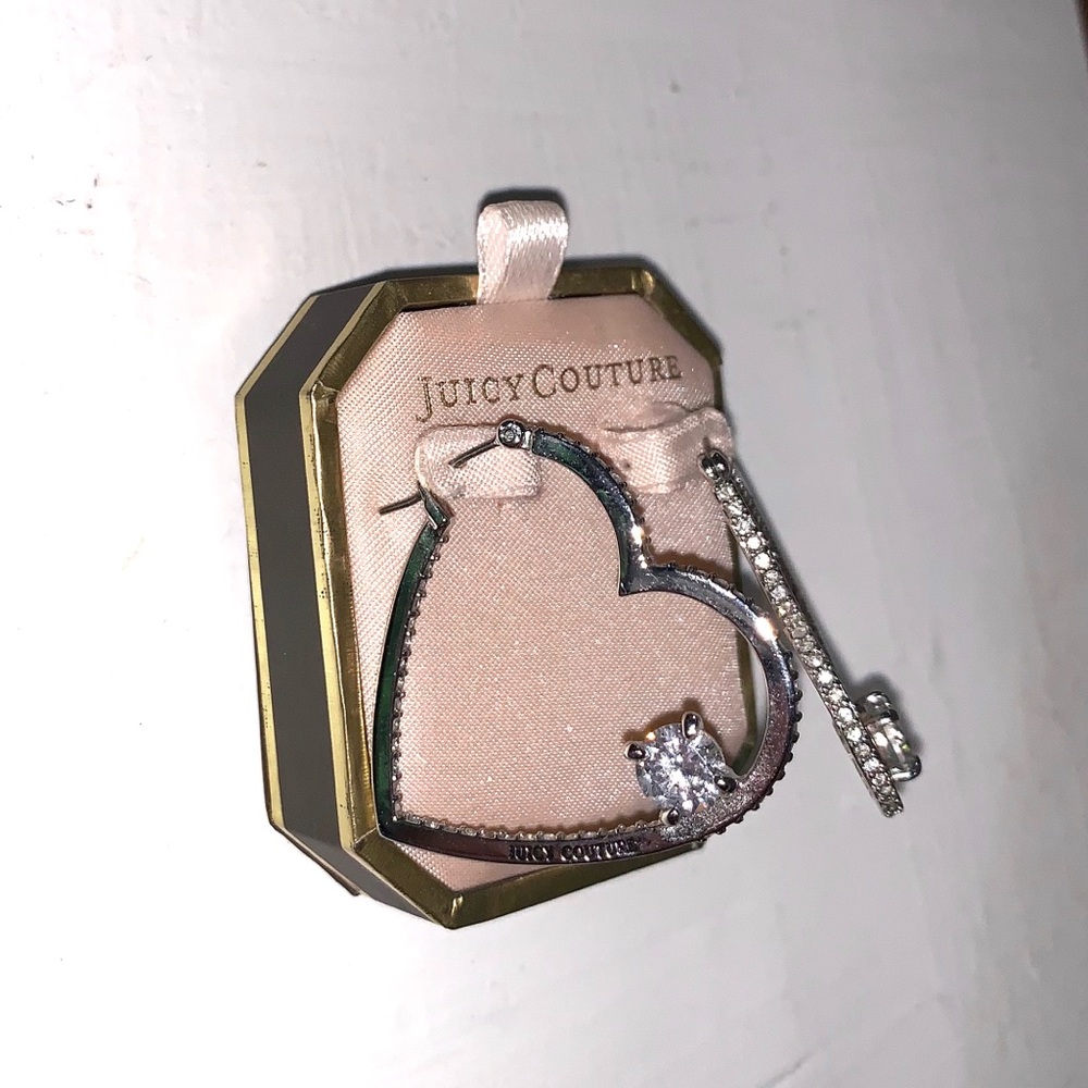 Juicy Couture Pavé Heart Earrings
